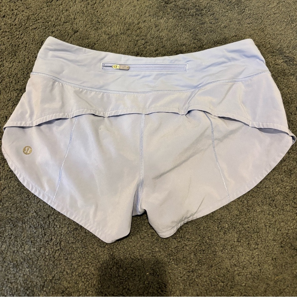 lululemon light purple speed up shots 2.5”